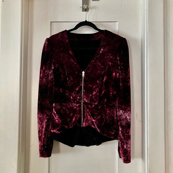 Warrior Within Designs Jackets & Blazers - Warrior Within Designs Blush Velvet + Black Velvet Reversible Caliko Jacket